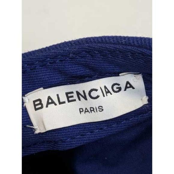 SOLD Balenciaga Blue Enbroidered Logo Hat - Picture 2 of 6